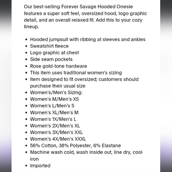 Savage X Fenty hooded onsie - Picture 8 of 8